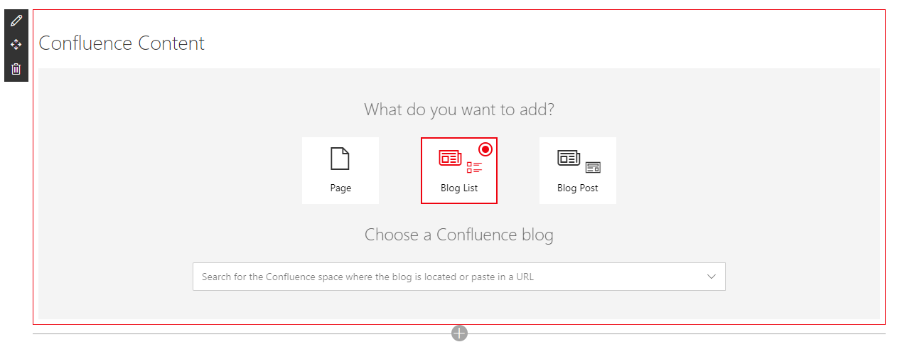 Confluence content options